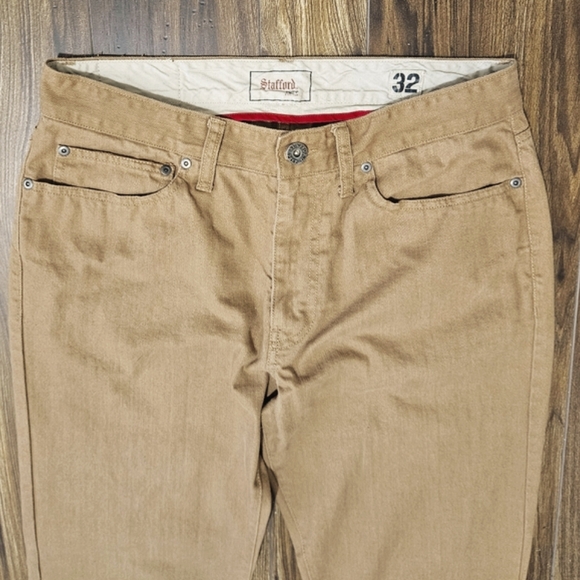 VINTAGE Stafford Prep Regular Fit Straight Leg Brown Jeans - Picture 8 of 9